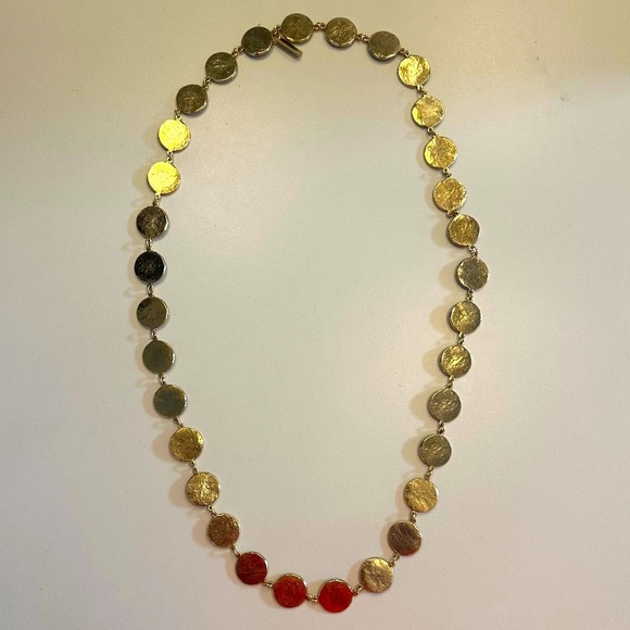 TOVA Gold Star Long Necklace Set in Blue-Grey Enamel in Gold-Tone Metal - Picture 14 of 16